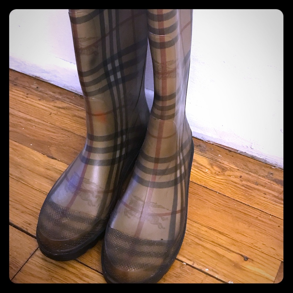 Burberry rain boots